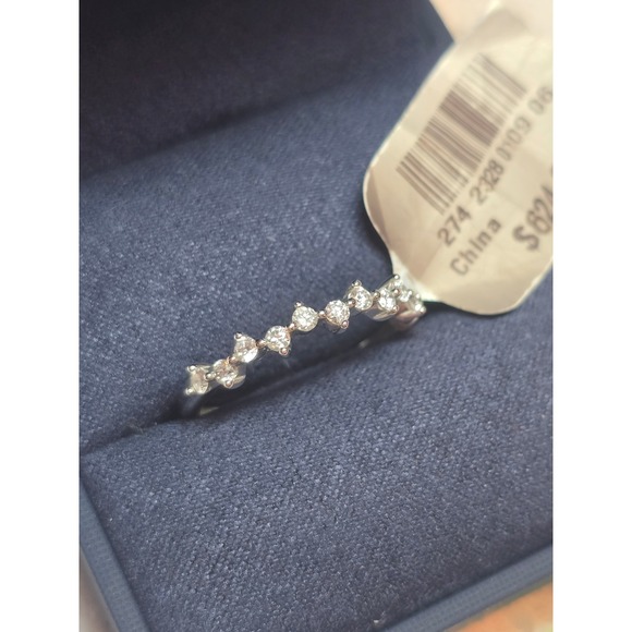 Unbranded Jewelry - 10kt White Gold 1/4 ct Lab Grown Diamond Band Ring SI2 G-H Size 7